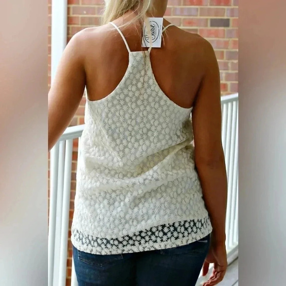 Karlie ivory Lana spaghetti strap top size S - Picture 2 of 9